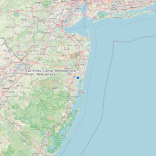 Tall Pines Camp, Metedeconk River, New Jersey map