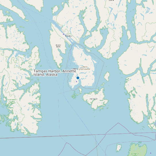 Tamgas Harbor, Annette Island, Alaska map