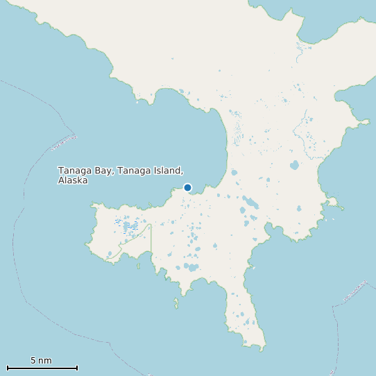 Map of Tanaga Bay, Tanaga Island, Alaska Tide Prediction Station