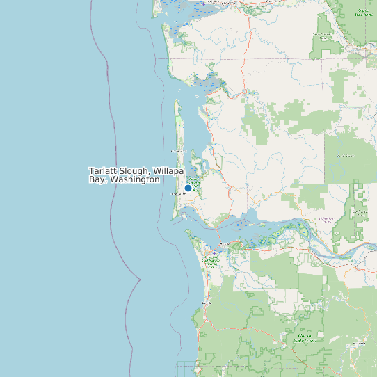 Map of Tarlatt Slough, Willapa Bay, Washington Tide Prediction Station