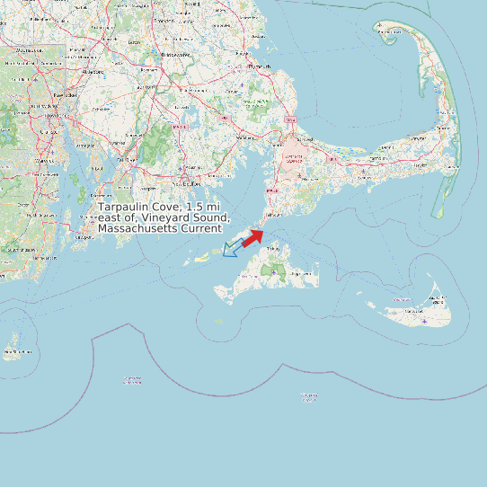 Map of Tarpaulin Cove, 1.5 mi east of, Vineyard Sound, Massachusetts Current Prediction Station