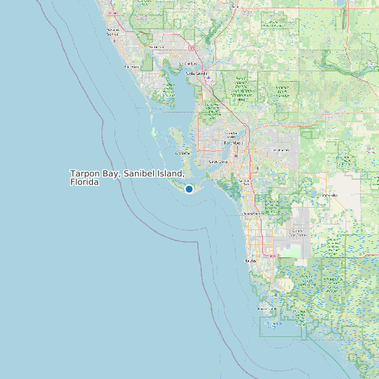 Tarpon Bay, Sanibel Island, Florida map