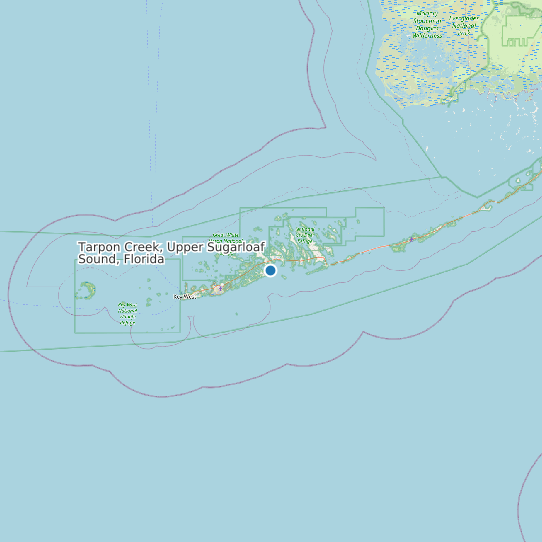 Tarpon Creek, Upper Sugarloaf Sound, Florida map