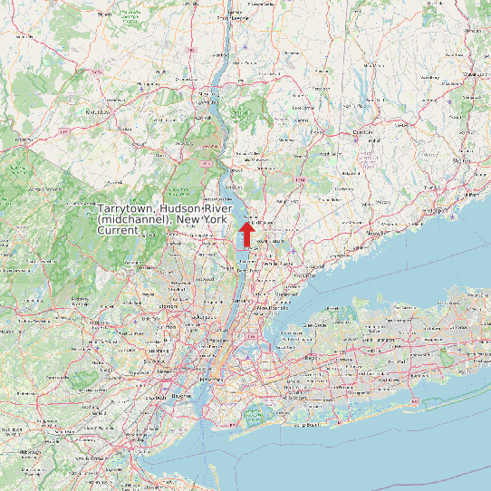 Map of Tarrytown, Hudson River (midchannel), New York Current Prediction Station