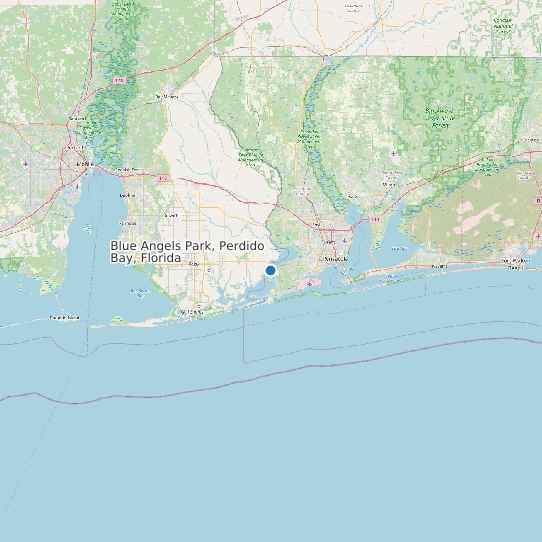 Map of Blue Angels Park, Perdido Bay, Florida Tide Prediction Station