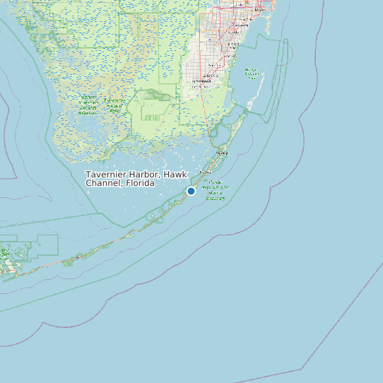 Tavernier Harbor, Hawk Channel, Florida map
