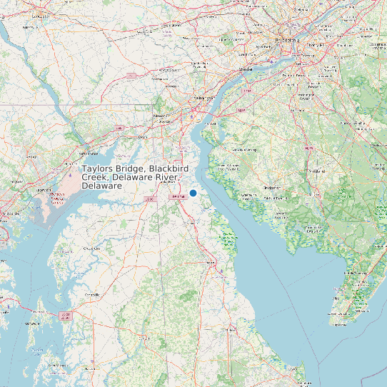 Taylors Bridge, Blackbird Creek, Delaware River, Delaware map