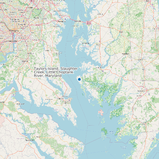 Taylors Island, Slaughter Creek, Little Choptank River, Maryland map