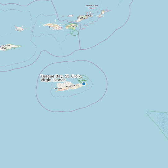 Teague Bay, St. Croix, Virgin Islands map
