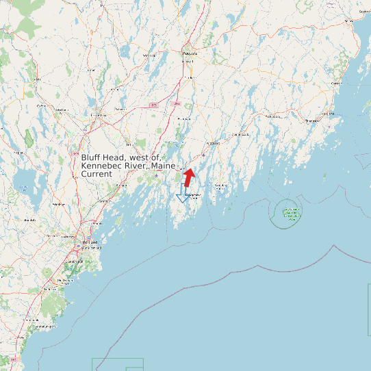 Bluff Head, west of, Kennebec River, Maine Current map