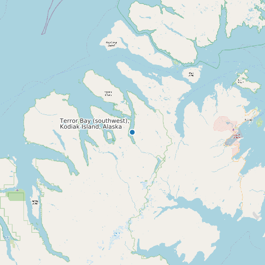 Terror Bay (southwest), Kodiak Island, Alaska map