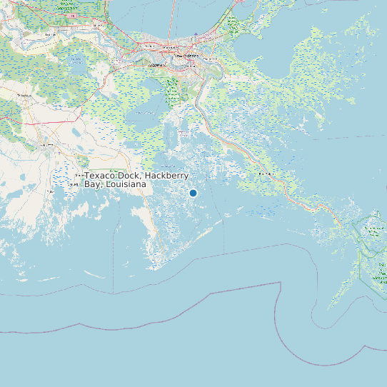 Texaco Dock, Hackberry Bay, Louisiana map