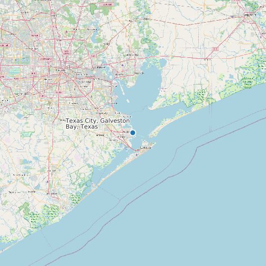 Map of Texas City, Galveston Bay, Texas Tide Prediction Station