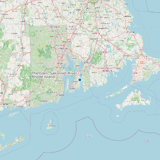 Map of The Glen, Sakonnet River, Rhode Island Tide Prediction Station