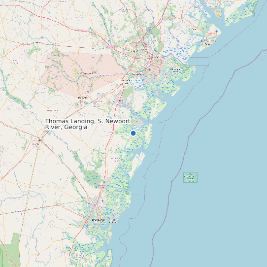 Thomas Landing, S. Newport River, Georgia map