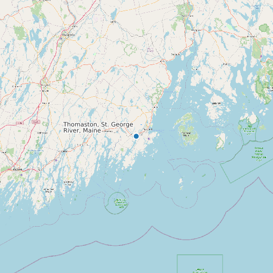 Map of Thomaston, St. George River, Maine Tide Prediction Station