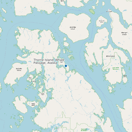 Thorne Island, Whale Passage, Alaska map