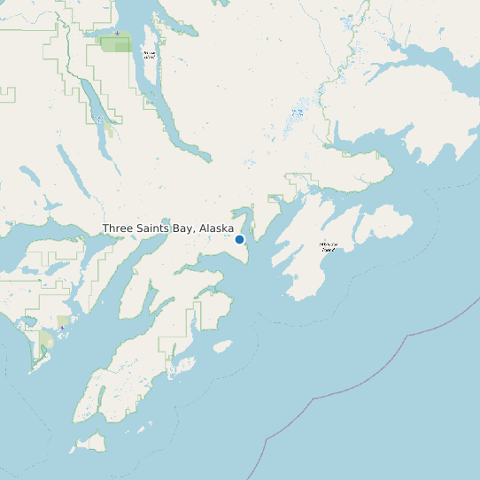 Map of Three Saints Bay, Alaska Tide Prediction Station