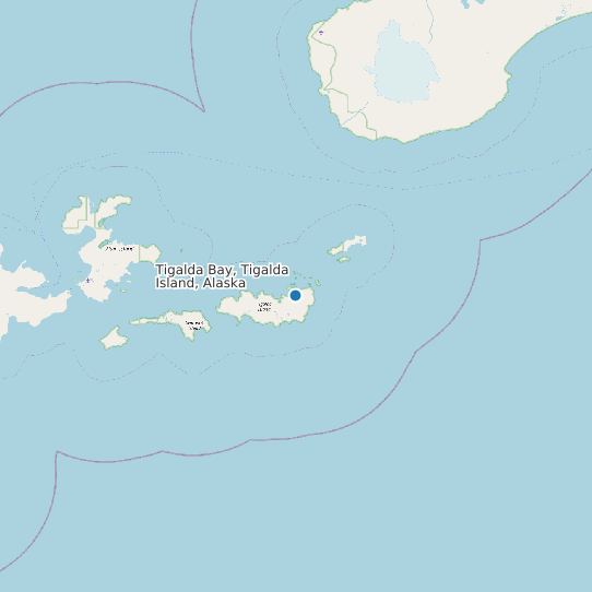 Tigalda Bay, Tigalda Island, Alaska map