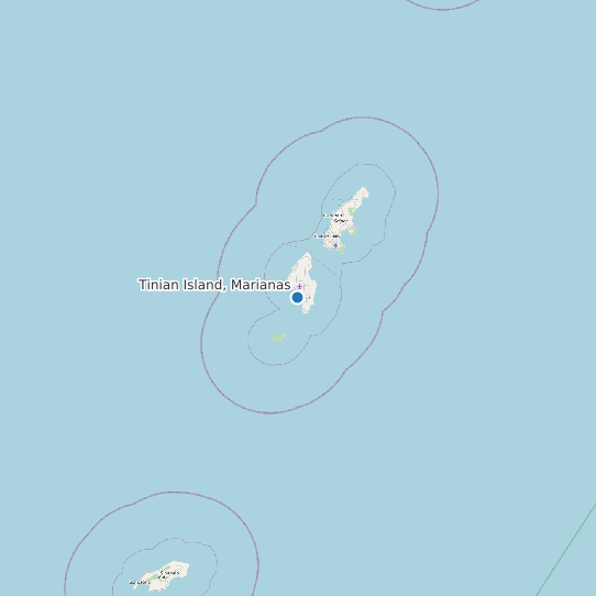 Tinian Island, Marianas map