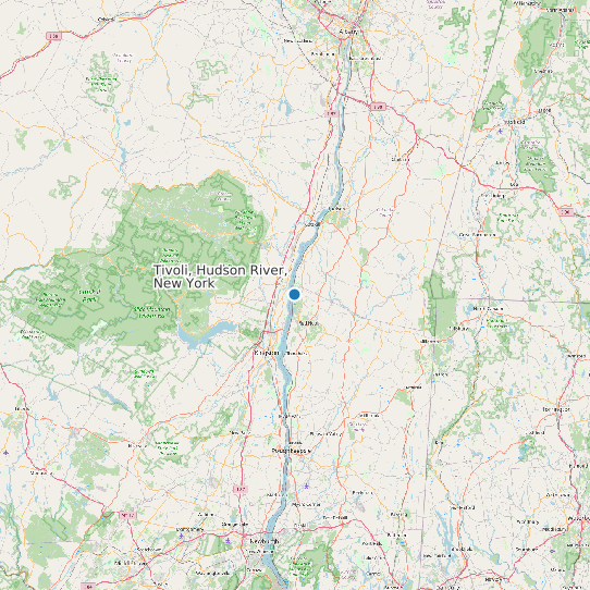 Tivoli, Hudson River, New York map