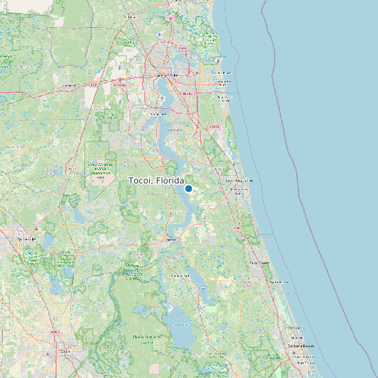 Tocoi, Florida map
