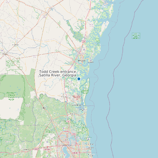 Todd Creek entrance, Satilla River, Georgia map