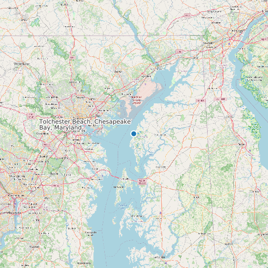 Tolchester Beach, Chesapeake Bay, Maryland map