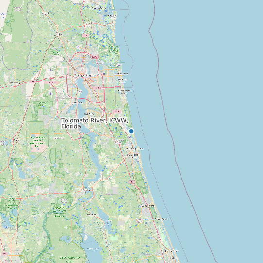 Tolomato River, ICWW, Florida map