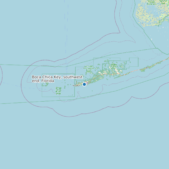 Boca Chica Key, southwest end, Florida map