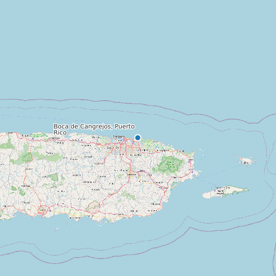 Map of Boca de Cangrejos, Puerto Rico Tide Prediction Station