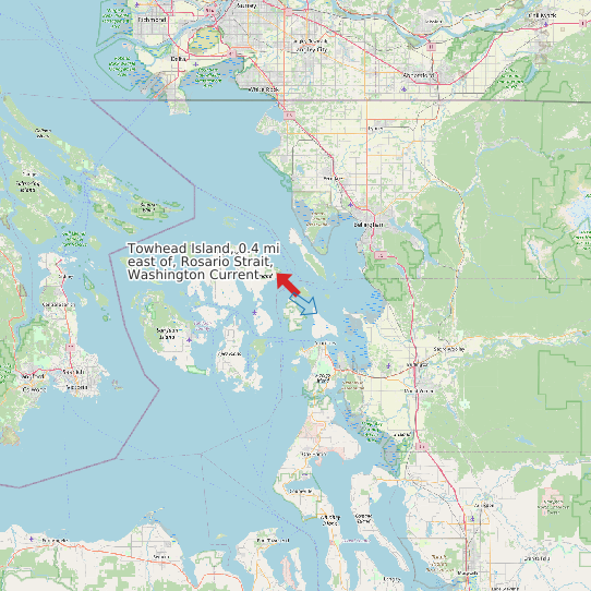 Towhead Island, 0.4 mi east of, Rosario Strait, Washington Current map