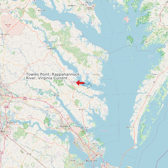 Towles Point, Rappahannock River, Virginia Current map