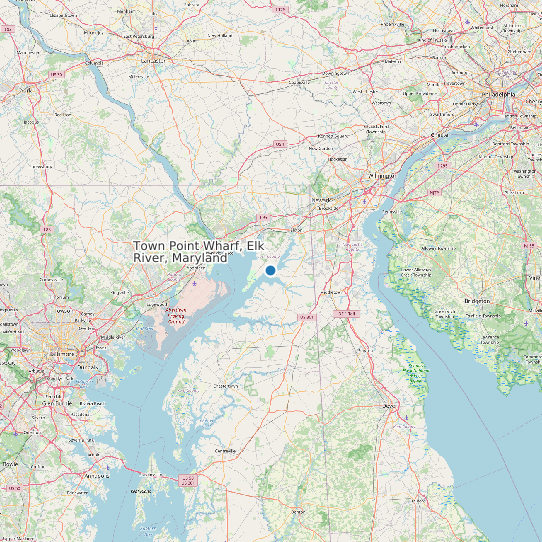 Town Point Wharf, Elk River, Maryland map