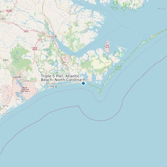 Triple S Pier, Atlantic Beach, North Carolina map