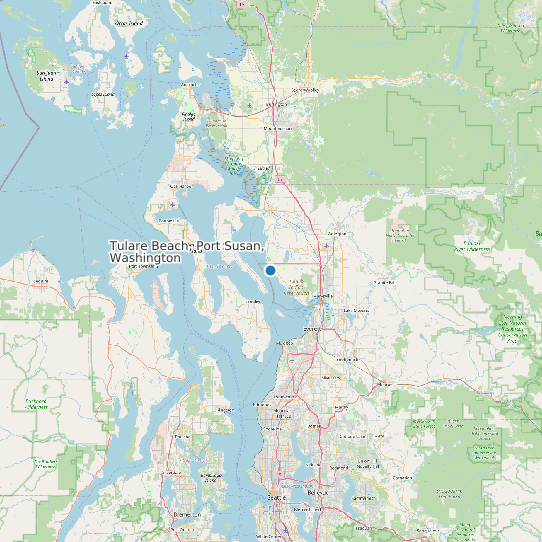 Tulare Beach, Port Susan, Washington map