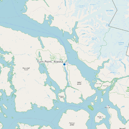Map of Turn Point, Alaska Tide Prediction Station