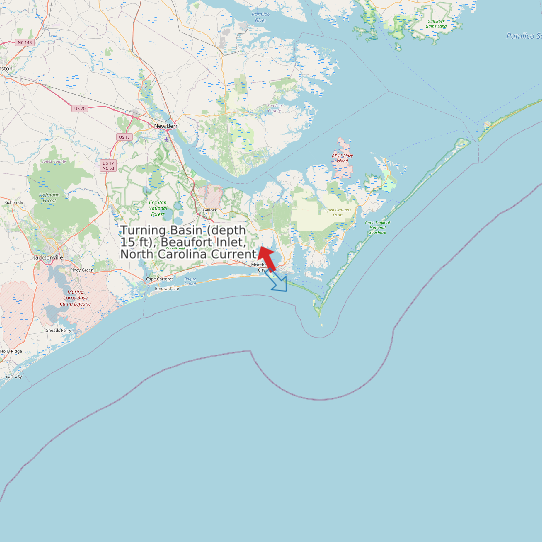 Turning Basin (depth 15 ft), Beaufort Inlet, North Carolina Current map