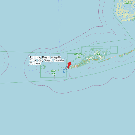 Turning Basin (depth 6 ft), Key West, Florida Current map