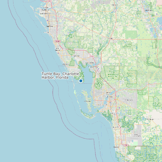 Turtle Bay, Charlotte Harbor, Florida map