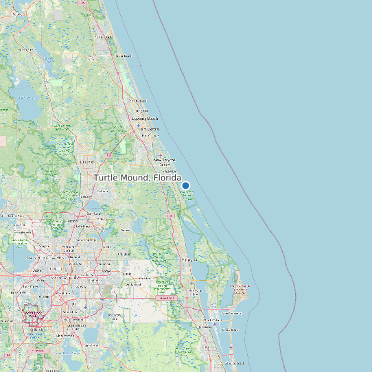 Map of Turtle Mound, Florida Tide Prediction Station