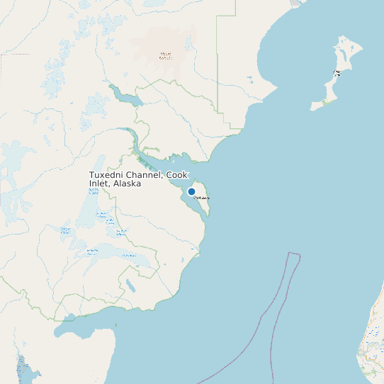 Tuxedni Channel, Cook Inlet, Alaska map