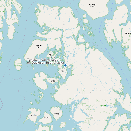 Tuxekan, 0.5 mi south of, Davidson Inlet, Alaska map