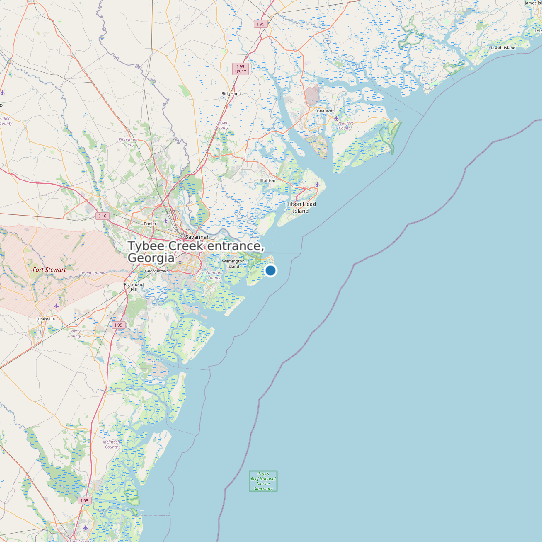 Tybee Creek entrance, Georgia map