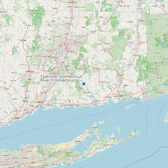 Tylerville, Connecticut River, Connecticut map