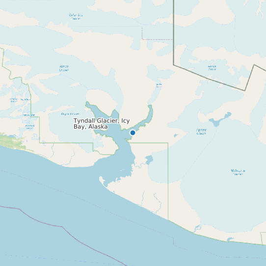 Map of Tyndall Glacier, Icy Bay, Alaska Tide Prediction Station