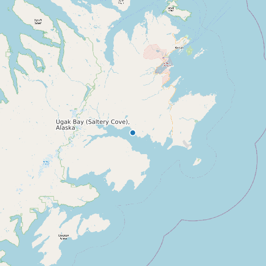 Ugak Bay (Saltery Cove), Alaska map
