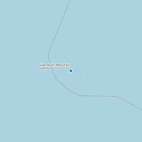 Ujae Atoll, Marshall Islands map