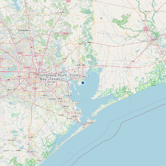 Umbrella Point, Trinity Bay, Texas map