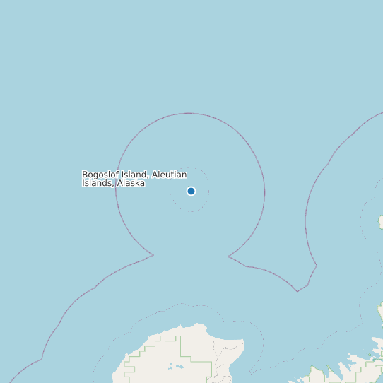 Bogoslof Island, Aleutian Islands, Alaska map